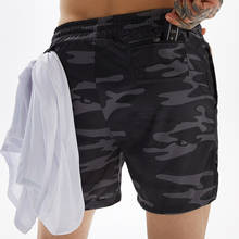 Pantalones cortos de secado rápido para hombre, para gimnasio o correr, entrenamiento de una sola cubierta, entrenamiento deportivos, para verano 2024 - compra barato