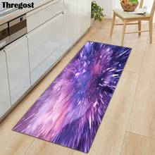 Thregost Kitchen Flannel Mats Indoor Doormat Anti-Slip Long Bedroom Carpet Printed Floor Rugs Hallway Mat Washable 2024 - buy cheap