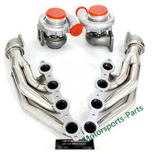 T4 T76  Oil Turbo A/R0.80 0.81+Exhaust Manifold+ Elbow Adapter for Small Block V8 LS LS1 LS2 LS3 LS6 LSX 2024 - buy cheap