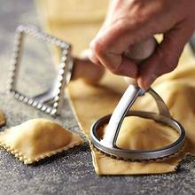 Cortador de raviolis con rueda de rodillo, molde con mango de madera para borde acanalado, accesorio de cocina para prensa de Pasta, nuevo 2024 - compra barato