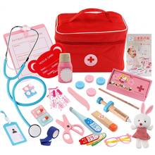 Kids Wooden Simulation Girl Doctor Nurse Stethoscope Medical Kit  Pretend Play Hospital Medicine Accessorie Children Toy Set 2024 - buy cheap