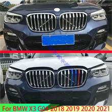 For BMW X3 G01 2018 2019 2020 2021 Car Accessories ABS Chrome Front Grille Cover Center Mesh Trim 14 Pcs 2024 - buy cheap