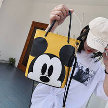 Disney Mickey Mouse tote bag cartoon pu messenger shoulder bag women handbag shopping bag 2024 - buy cheap