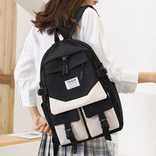 Nylon bolsas para la escuela mochila para chicas adolescentes mujeres estudiante Bookbags alta mochila paneles 2021 2024 - compra barato