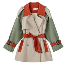 Nova primavera outono outerwear feminino curto trabalho com ferramentas trench coat feminino solto casual blusão moda roupas femininas 2024 - compre barato