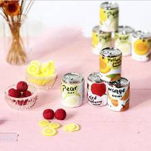 4PCS/Lot Mini Fruit Cans 1:12 Miniature Dollhouse Food Pretend Play Blyth BJD OB11 Doll Accessories 2024 - buy cheap