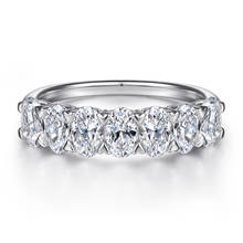100% 925 Sterling Silver 3x5MM Oval Cut Semi-Eternal Shiny SONA Diamond Wedding Engagement Silver Ring Jewelry 2024 - buy cheap