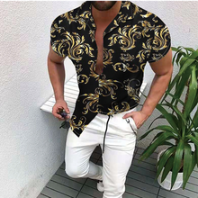 Summer Men's Shirts Men Hawaiian Casual Cardigan Button up Shirts 2021 Fashion Streetwear Printed Short-sleeve Blouses Tops 2024 - buy cheap