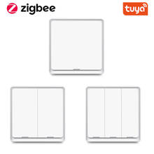 Zigbee 3.0 tuya wi fi interruptor de parede luz inteligente 1 2 3 gang ue sem fio n + l apoio voz controle remoto alexa google casa 2024 - compre barato