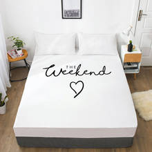 Lençol de cama com letras brancas 3d, colchão com faixa elástica, 200x200 150x200, tamanho/design personalizado 2024 - compre barato