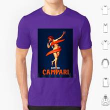 Горькая Campari: ВИНТАЖНАЯ оранжевая рекламная футболка с апертичным принтом, новая крутая футболка с принтом 100% хлопка, горькая футболка Campari 2024 - купить недорого