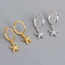 Корейский торговый 925 стерлингового серебра в форме морской звезды из бисера, серьги со шпилькой, для женщин, вечерние свадебные Серьги Pendientes eh714 2024 - купить недорого