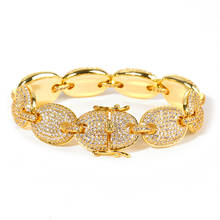 Bettyue Sparkling Gold Color Bracelet Full Of AAA Zirconia For Female Fashion Statement HipHop Style In Party Eye-catching Gift 2024 - buy cheap