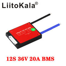 LiitoKala 12S 36V 20A водонепроницаемый BMS Lifepo4 батарея 3,2 V 18650 32700 батарея защищенная литиевая батарея 2024 - купить недорого