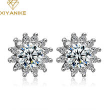 XIYANIKE-pendientes de plata de ley 925 con cristales para mujer, joyería con diamantes de imitación, estilo coreano, para prevenir alergias 2024 - compra barato