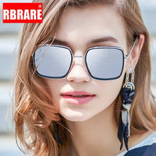 RBRARE Oversized Square Sunglasses Women Vintage Mirror Sunglasses Women Luxury Brand Glasses For Women Oculos De Sol Feminino 2024 - buy cheap
