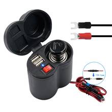 Carregador usb duplo para guidão de motocicleta, 12v, adaptador com 5v, a, tomada de alimentação para celular 2024 - compre barato