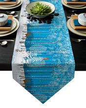 Birch Tree Cow Squirrel Flying Bird Animal Forest Table Runner Table Flag Home Party Decorative Tablecloth Table Runners 2024 - buy cheap