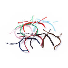 Pandahall cordão de nylon trançado para pulseira diy, 50 peças cores mistas 145 ~ 155x5x2mm 2024 - compre barato