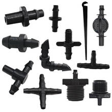 100-200pcs 1/4"Microtubing Connector End Plug Barbed Tee Cross Elbow Antileak Garden Sprinkler Irrigation Drip Fittings 2024 - buy cheap