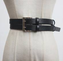Women's runway fashion PU leather Cummerbunds female Dress Corsets Waistband Belts decoration wide belt R3146 2024 - buy cheap