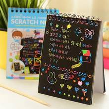 Kids Rainbow Colorful Scratch Art Kit Magic Drawing Painting Paper Notebook Gift 2024 - buy cheap