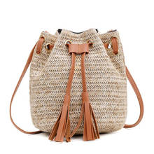 2020 Summer Ladies Bag Retro Drawstring Bucket Bag Handbag New Women's Tassel Portable Slung Shoulder Bag 2024 - buy cheap