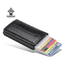 New Crocodile Pattern PU Leather Bank ID Card Wallet Case Cardholder Multiple Card Slots RFID Blocking Men's Credit Card Holder 2024 - buy cheap