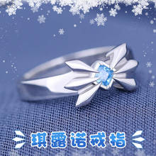 Hot Anime TouHou Project Cirno 925 Sterling Silver Finger Ring Fashion Decorations Adjustable Man Woman Take Photo Props Gift 2024 - buy cheap