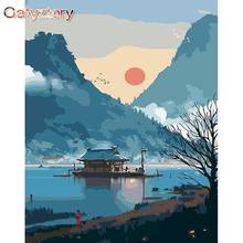 GATYZTORY Frame Seascape Oil Painting By Numbers DIY Scenery Paint By Numbers On Canvas Frameless Landscape Digital Hand Paintin 2024 - buy cheap