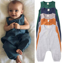 Summer Baby Jumpsuit Baby Boy Short Sleeve Clothes Children Sleeveless Vest Jumpsuit Baby Boy Clothes Bebe Baby Clothes 2024 - buy cheap