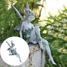 18cm Garden Fairy Statue Lawn Yard Outdoor Landscaping Resin Craft Ornament Patio Decoration Sculpture Yard Shelf Angel Ornament 2024 - buy cheap