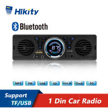 Hikity rádio automotivo, 1 din, 12v, bluetooth, com rádio, eletrônico, mp3, fm, estéreo, receptor, gravador, 2024 - compre barato