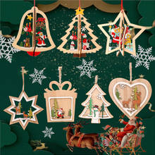 2022 Christmas Ornaments/Ornaments Decorations/Wooden Pendants/Party Decorations/Assembled decoration/Kids Gift/DIY Ornaments 2024 - buy cheap