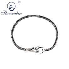 Slovecabin Real 100% 925 Sterling Silver Deer Clasp Classic Snake Bracelet For Men & Women Europe Silver Fine Jewelry Making 2024 - buy cheap