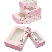 10 pces windowed cupcake pino rosa caixas para 2/4/6/8 bolo festa caso copo do bolo de casamento v8g5 2024 - compre barato