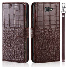 Flip Phone Case for Samsung Galaxy J7 Prime SM-G610F Cover On7 2016 case Crocodile Texture Leather Coque Wallet Capa Card Holder 2024 - buy cheap