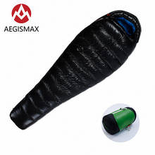 AEGISMAX D Outdoor Camping FP650+ Thicken 10℉~23℉ Warm Mummy Type Sleeping Bag 90% White Duck Down Winter Windproof Sleeping Bag 2024 - buy cheap