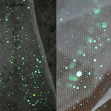 Lychee life tecido de malha com glitter, 45x155cm, pontos, de glitter, macio, costura, para vestidos, roupas, artesanato, diy 2024 - compre barato
