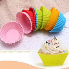 6 uds molde de silicona Cupcake corazón jabón silicona molde para pasteles y magdalenas antiadherente para hornear resistente al calor y reutilizable 2024 - compra barato