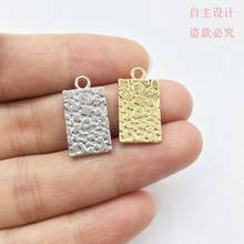 Eruifa 20pcs  10*18mm Double Side Water Wave print gold/Silver plated Zinc alloy Charms Pendant Jewelry DIY Necklace 2 colors 2024 - buy cheap