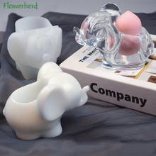 Силиконовая форма в виде слона, «сделай сам», эпоксидное зеркало, 3D косметическое хранилище для яиц, формы для хранения косметики и эпоксидной смолы 2024 - купить недорого
