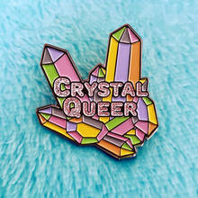 Broche de cristal Queer, broche LGBTQ de arco iris brillante, insignias de Metal esmaltado, broches para solapa, chaquetas, Jeans, accesorios de joyería de moda 2024 - compra barato