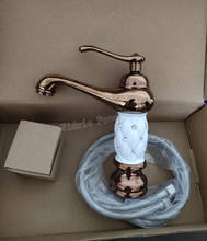 Vidric Bathroom Rose Gold Basin Faucet + Free Hose, Hot Cold Water Mixer Tap Crane with Diamond Body Golden/Chrome Faucet Brass 2024 - buy cheap