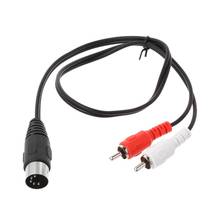 Adaptador de Audio y vídeo para reproductor de DVD, Cable de 5 pines Din macho a 2 RCA macho, 0,5 M/1,5 M 2024 - compra barato