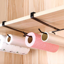 Kitchen Organizer Tissue Holder Hanging Bathroom Toilet Roll Paper Towel Film Rack Cabinet Door Hook 2024 - buy cheap