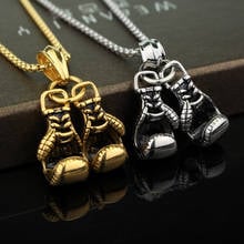 Mini Boxing Glove Necklace Steampunk Charms Box Chain Pair Sport Fitness Pendant Necklace For Men Gift Choker Collier Trinket  2024 - buy cheap