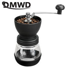 DMWD Hand-cranked Coffee Grinder Manual Mini Coffee Bean Pulverizer Kitchen Seed Cafe Spice Grinding Machine Ceramic Burr Mill 2024 - buy cheap