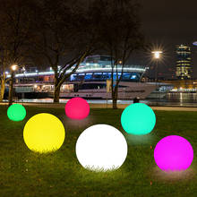 Bola de paisaje luminosa LED para exteriores, colorida bola eléctrica impermeable para actividades de jardín, Lámpara decorativa para césped 2024 - compra barato