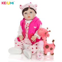 KEIUMI 57 cm Lifelike Newborn Babies Doll Toy Full Vinyl Silicone Body Reborn Doll Boneca For Kids Birthday Christmas Gift 2024 - buy cheap